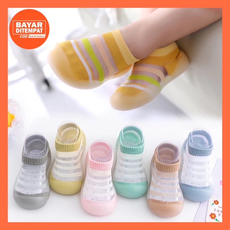 Sepatu Anak Bayi Baby Prewalker Shoes Socks Anti Slip Kaos Kaki Anak Bayi Perempuan Belajar Berjalan