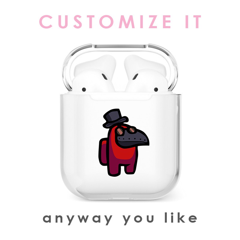 Custom Airpods Case 1 2 3 Pro Casing Transparan Hardcase Softcase Airpod Nama Pelindung