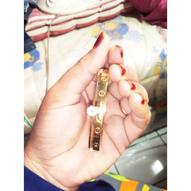 gelang Cartier kaku ada mata