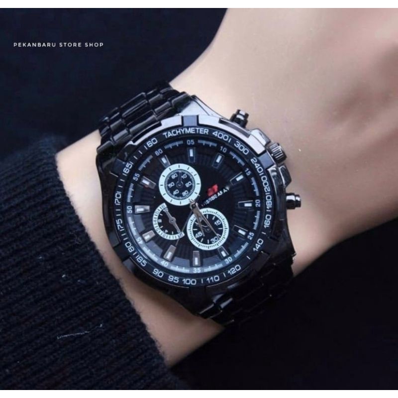 JAM TANGAN PRIA RANTAI STAINLIS STEL TERLARIS JAM TANGAN KASUAL PRIA MODEL SPORTY COD BAYAR DI TEMPAT