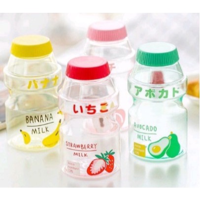Botol Minum Unik Bentuk Yakult Fruity Transparant Warna Import BPA FREE 480ml-1