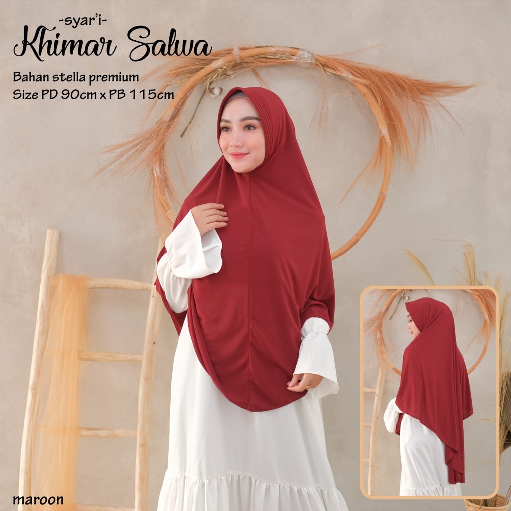 Khimar Dewasa Salwa by Dianhijab.id - Bahan Stella Premium Jilbab Syari Dewasa Adem Nyaman Dipakai Bisa COD