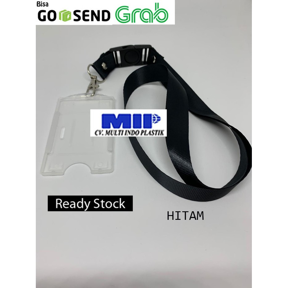 

Tali nametag hitam/tali gantungan id card/casing nametag/tali lanyard