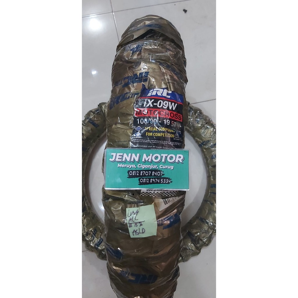 BAN IRC IX-09W MOTOCROSS UKURAN 100/90-19 SPESIAL COUMPOUND