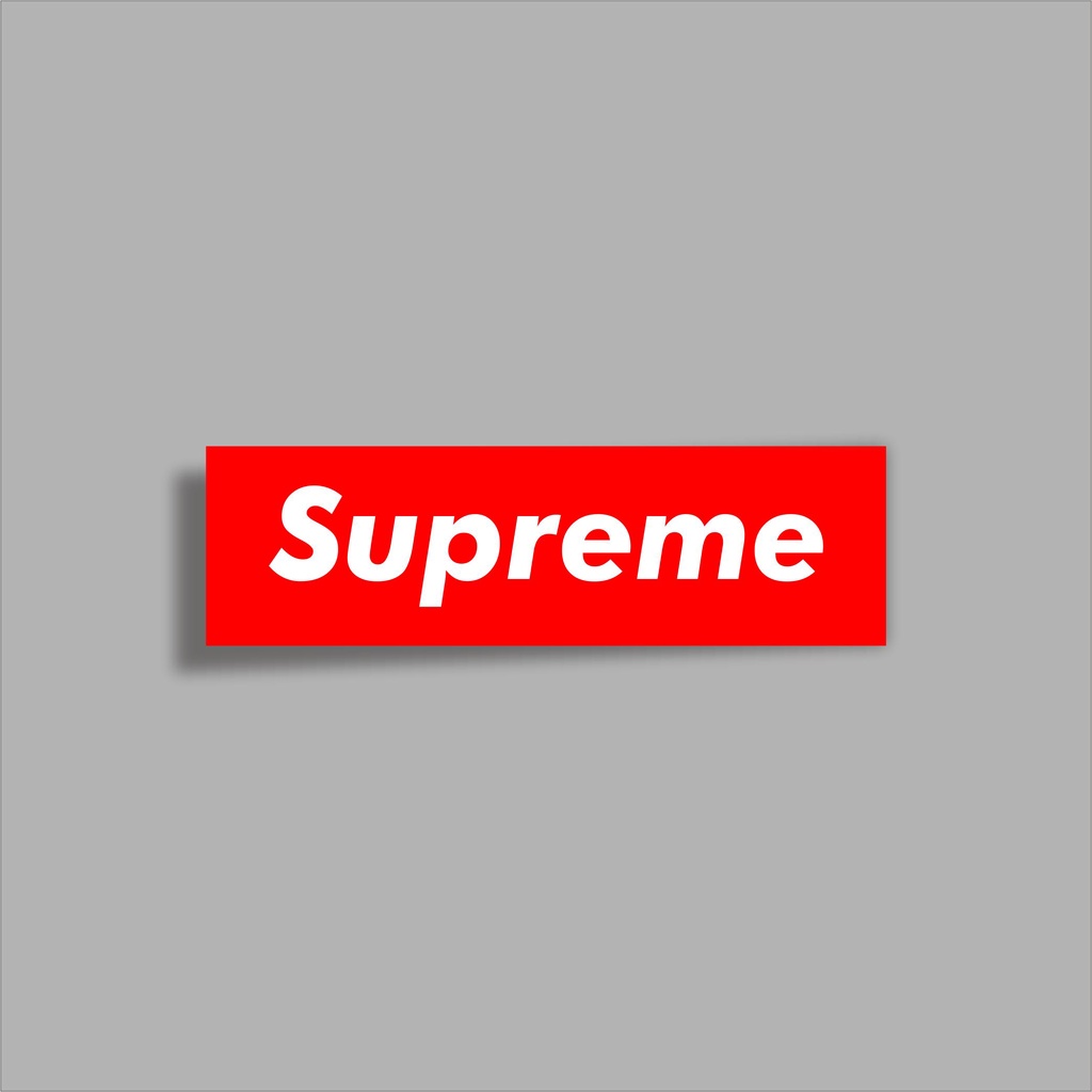 

Stiker brand Stiker distro SUPREME Bahan graftac Anti air