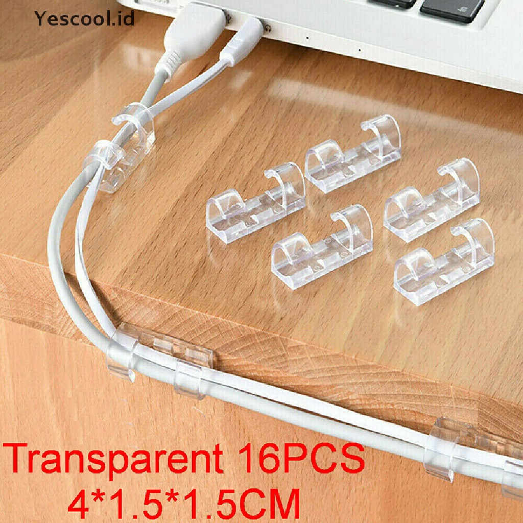 【Yescool】 20pcs Wire Organizer Securing Cable Clamp Storage Clips Buckle Line Finishing .