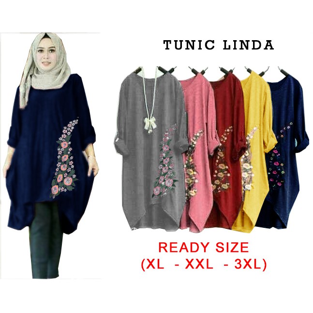 Linda Tunik - Central Grosir Fashion (CGF) - Ukuran XL-3XL - Matt Baby Terri