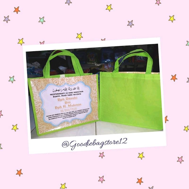 

tas mengenang 1000 hari tas custom tas berkat tas souvernir