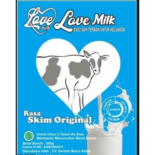 

COD SUSU DIET SKIM LOVEMILK 500gr RASA SKIM ORIGINAL BUBUK