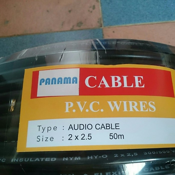 Kabel Roll - Kabel Listrik Serabut 2X2,5 Per Roll(1 Roll 50 M Full) Hitam & Putih