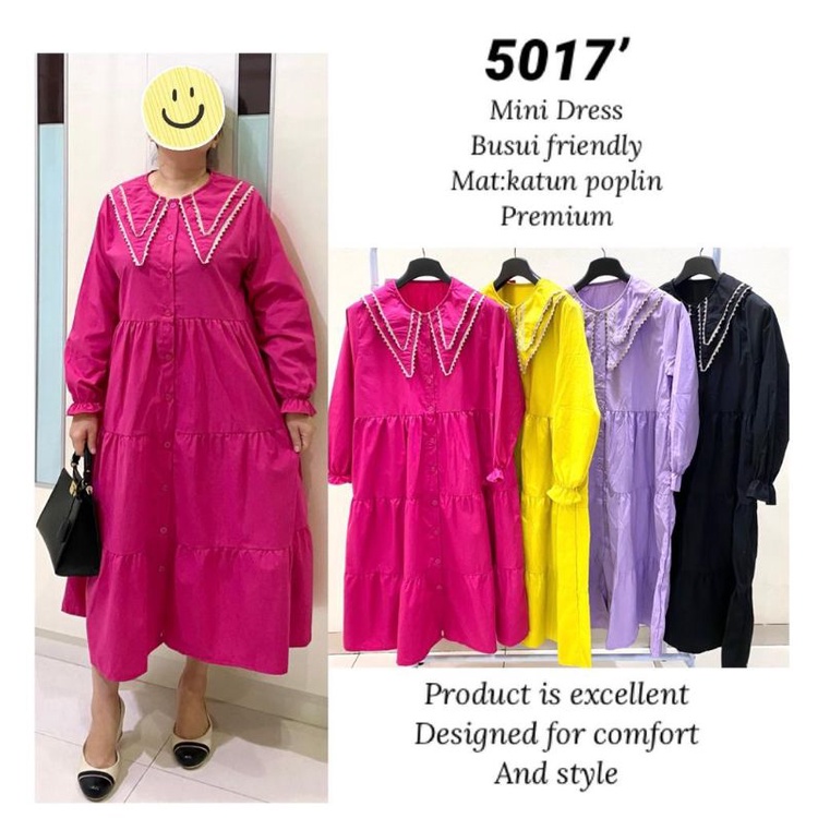 NEW REALPICT MINI DRESS BUSUI FRIENDLY/TUNIK PINK FUSCHIA/MINI DRESS WANITA FUSHIA.