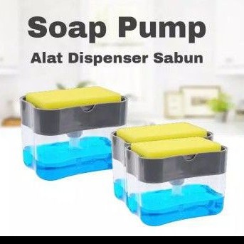 TEMPAT SABUN CAIR CUCI PIRING PUMP ( FREE SPONS)