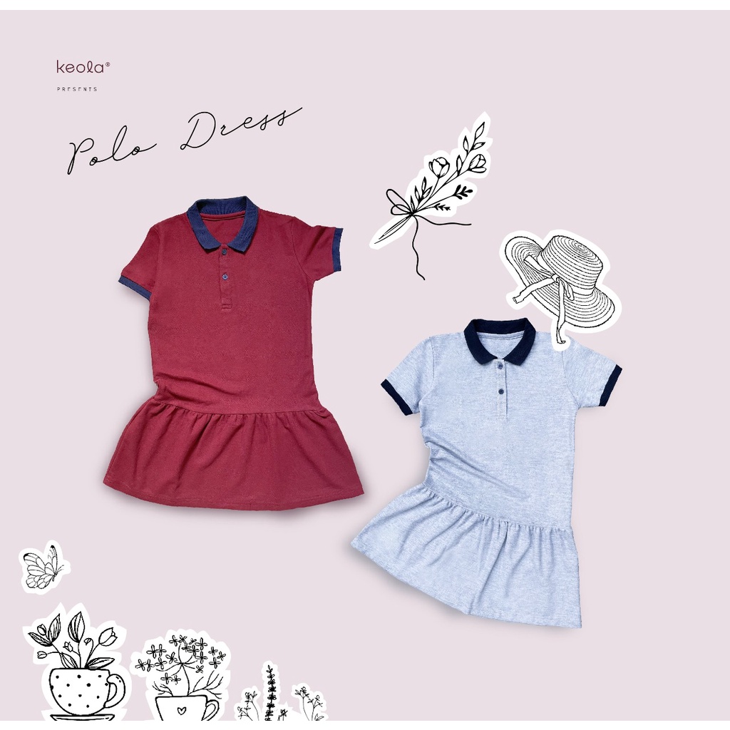 T24 - Keola Fancy Polo Dress Anak / Dress Polo Anak Premium