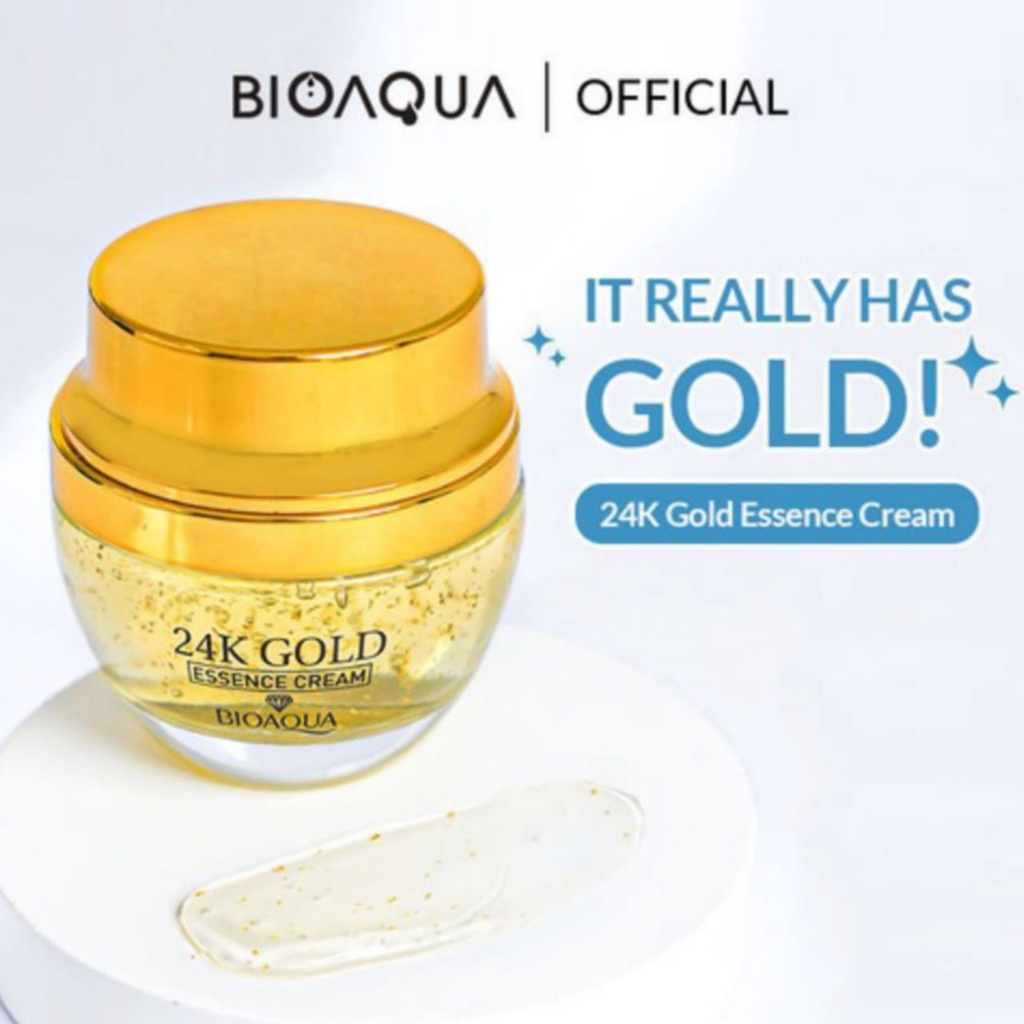 BIOAQUA 24K Gold Essence Cream 50g BPOM NEW !!