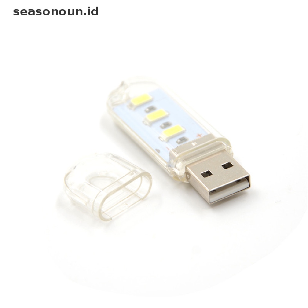 2 Pcs Lampu Bohlam 3 LED Mini USB 5730 SMD 1.5w Untuk Camping