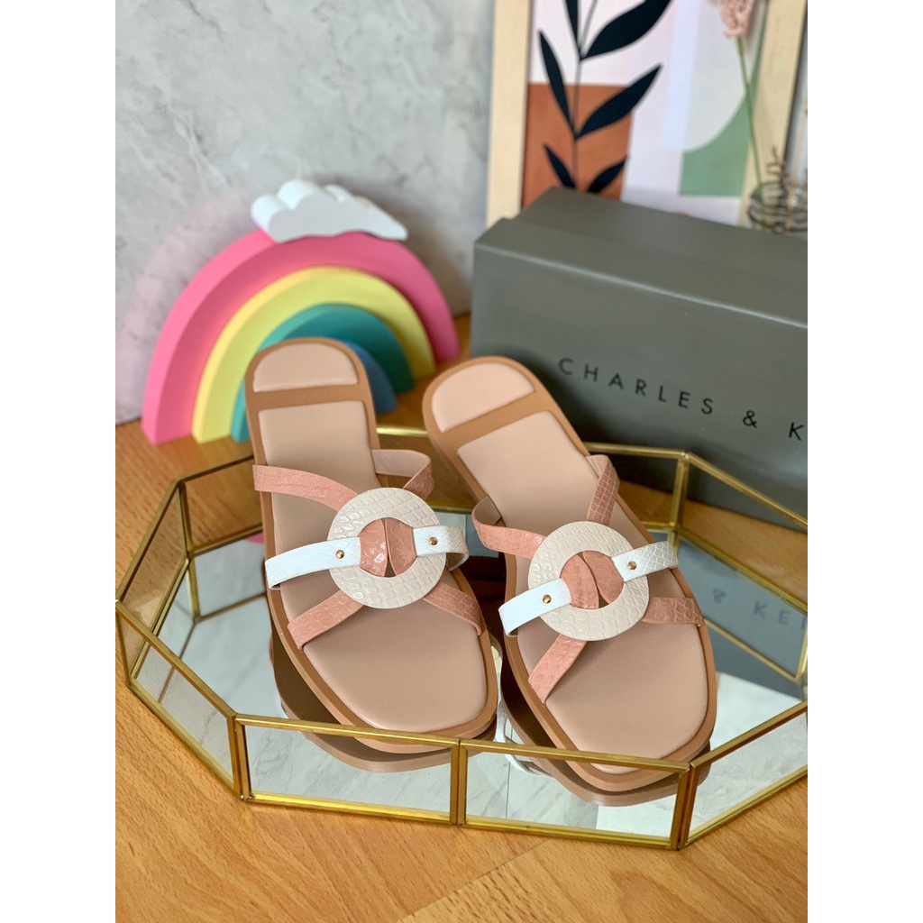 [7.7 Boombastis Sale⚡] - CLEARANCE SALE! SANDALS WANITA CKS429 CK FLAT SANDALS PREMIUM IMPORT