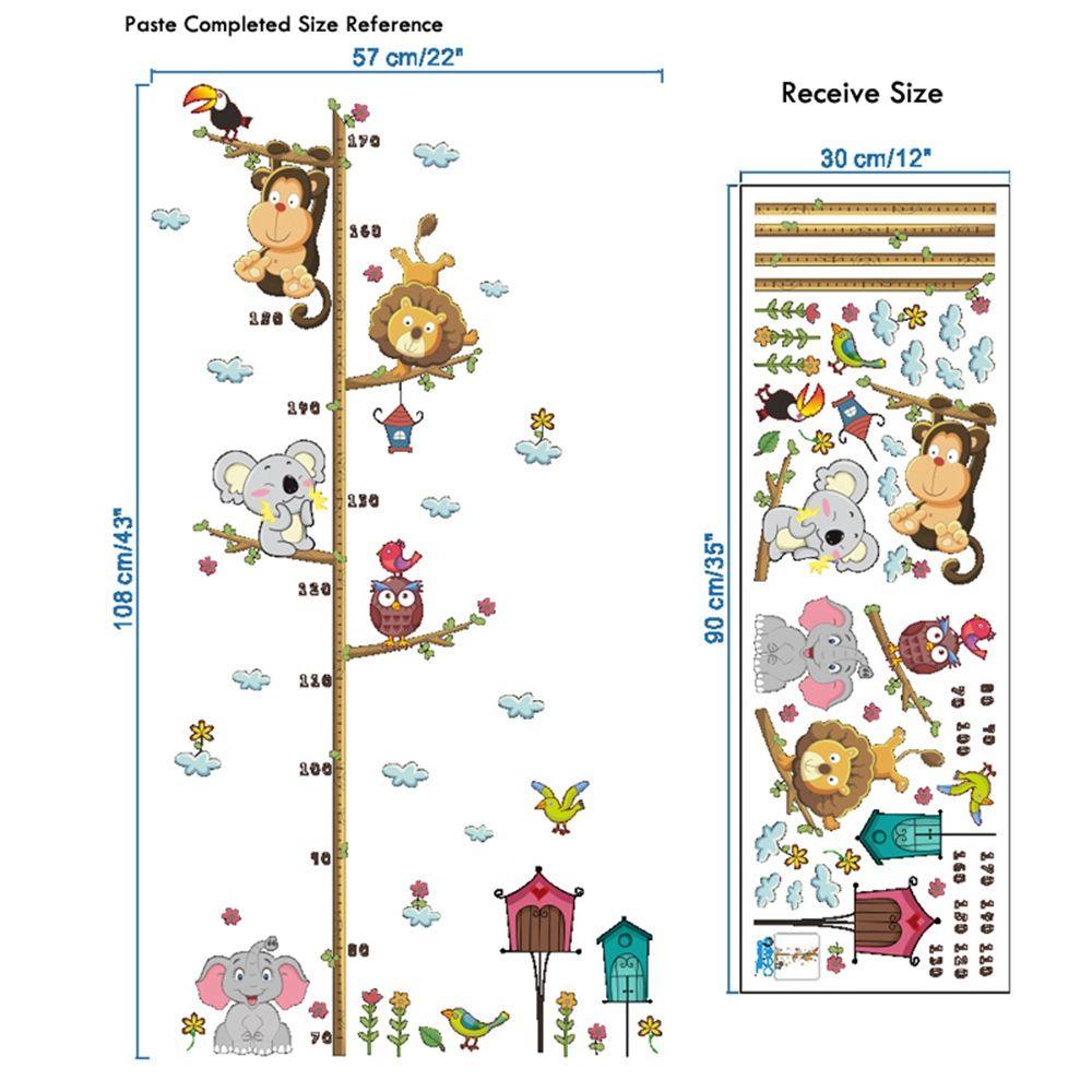 [Elegan] Stiker Dinding Tinggi Badan Bahan PVC Gaya Nordic Ukur Dekorasi Rumah Untuk Kamar Anak Nursery Growth Chart