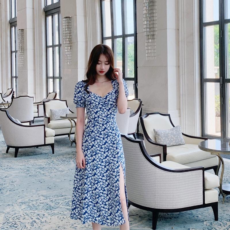 LMB IMPOR KOREAN MIDI DRESS FLOWER HIGHCLASS