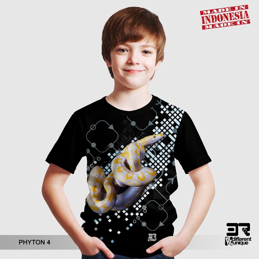 [ COD / BAYAR DI TEMPAT ] KAOS DISTRO PRINTING ANAK ANAK GAMBAR HEWAN REPTIL ULAR MOLU MOLURUS MOLAB