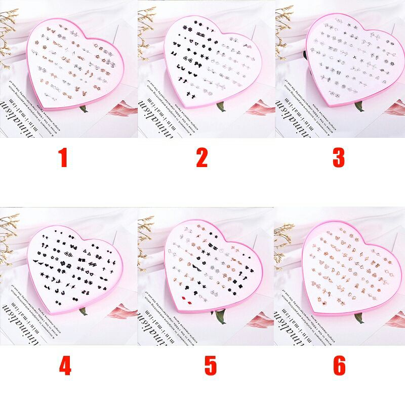 ANTING TUSUK KARAKTER WARNA / ANTING MOTIF / ANTING GIWANG PLASTIK / ANTING KEKINIAN