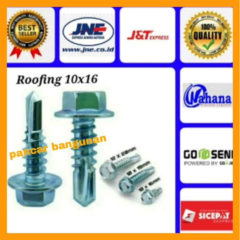 BAUT BAJA RINGAN 10x16 PAKET 50 PCS - BAUT BAJA RINGAN 10x16 ISI 50 PCS - SEKRUP BAJA RINGAN - BAUT