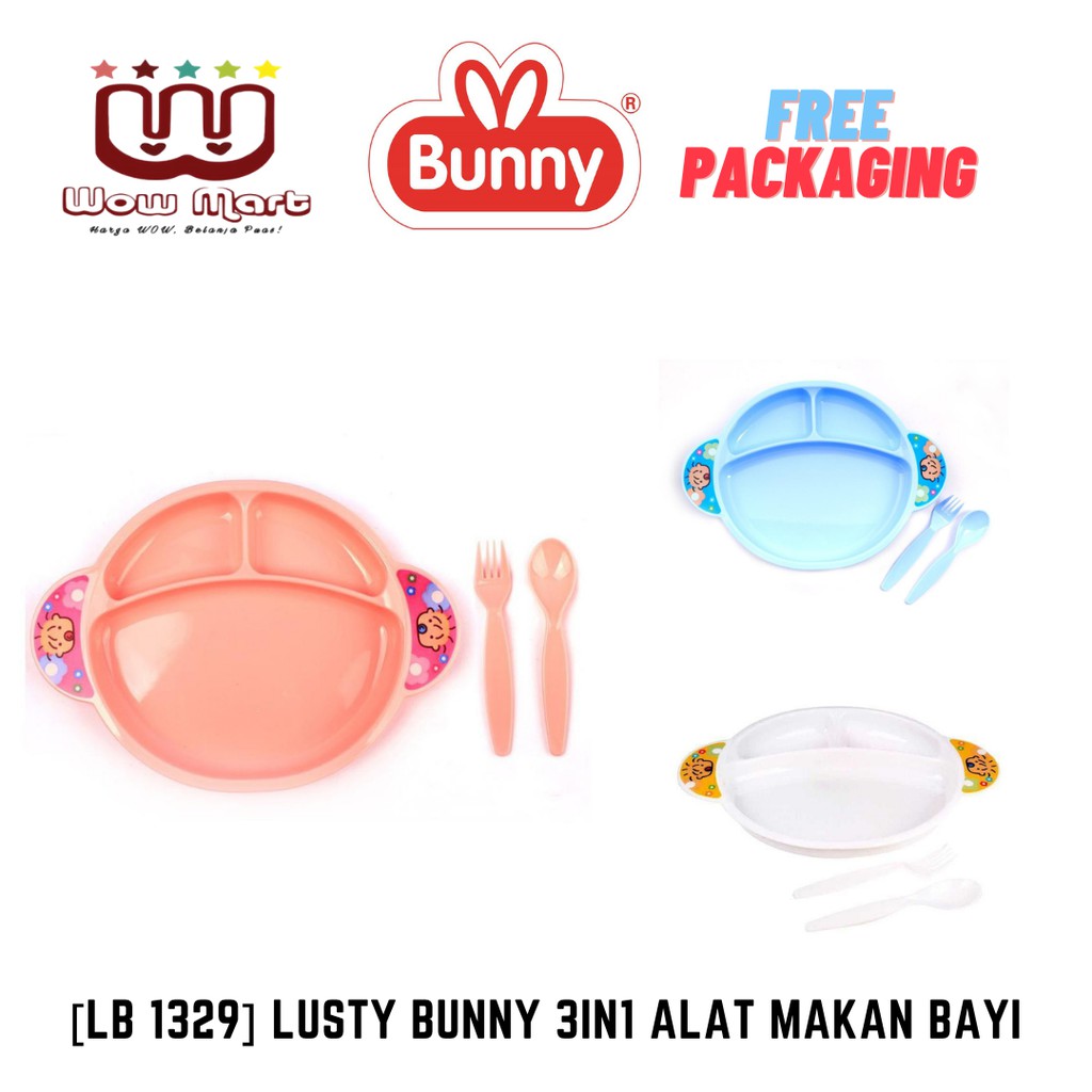 [lb 1329] Lusty Bunny 3in1 Alat Makan Bayi