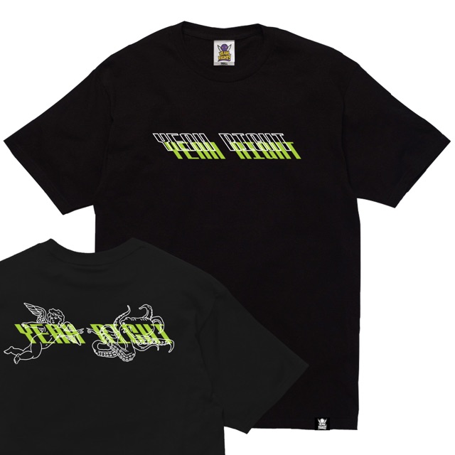 YEAH RIGHT Clique T shirt Black - Kaos Hitam Cotton Combed 30s Unisex