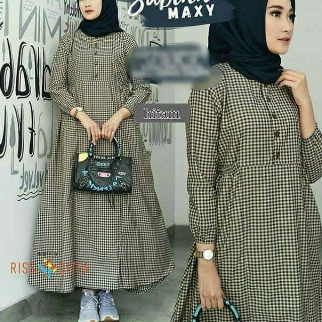 Gamis Modern Remaja Kekinian Busui Kancing Depan Shopee Indonesia