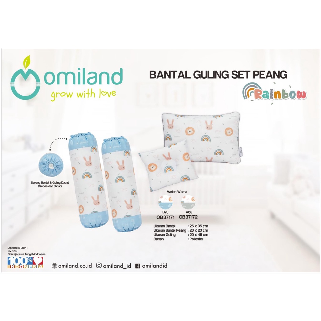 Omiland OB3717 Bantal Guling Set dan Peang RAINBOW Series