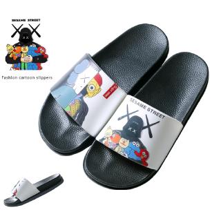 COD   Sandal  Selop Pria  Wanita Model Kaws Ukuran  35 46  