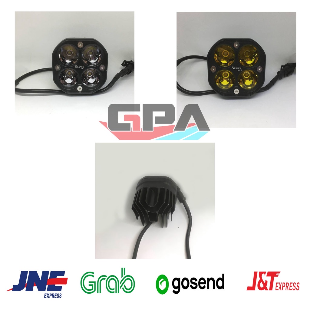 NEW Sorot 4 LED 40 Watt Premium Soket / No Soket Warna Putih / Kuning