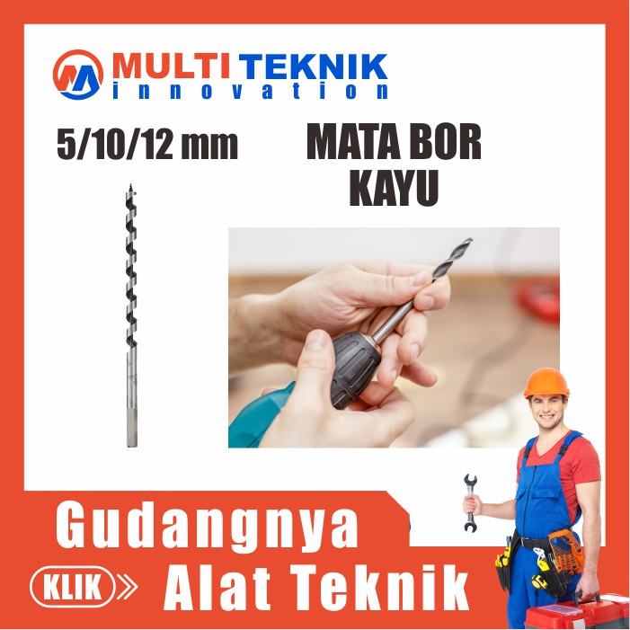 Mata Bor Set Kayu Beton Besi Baja Drill Listrik Baterai Tangan Cas Batrai Batre Obeng Mini Kaca MT56