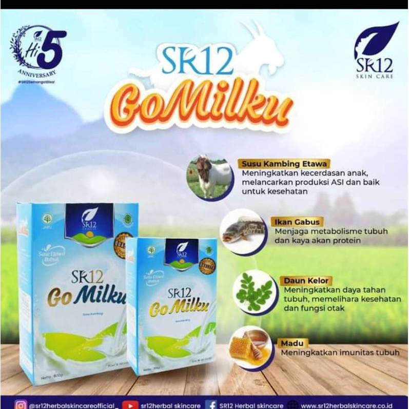 

Gomilku SR12 / Susu Kambing Etawa Halal BPOM Meningkatkan Kesehatan/ Obat Maag