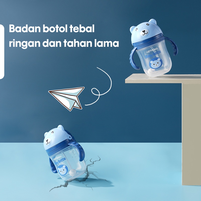 Letyeah &amp; Kaizenliving Set Piring Makan Anak Karakter Botol Minum Anak Sedotan Training Cup Bayi BPA Free Peralatan Makan Balita