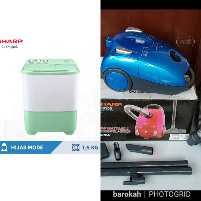 paket barokah mesin cuci sharp 7.5kg