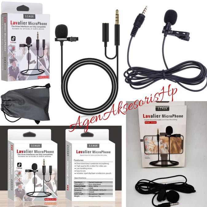 TIKTOK LAVALIER MICROPHONE JACK3.5MM JH 043 HEADSET CLIP ON MICVLOGGER