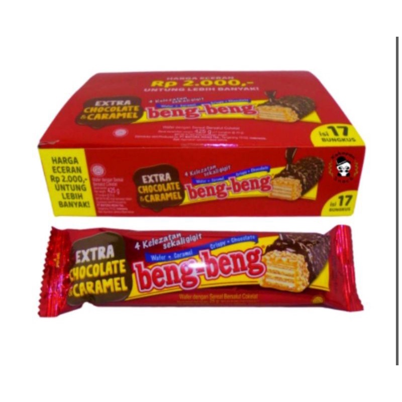 

NAILA1_ID Beng-Beng box kemasan baru exstra chocolate & caramel lebih besar 25gr isi 17 pcs