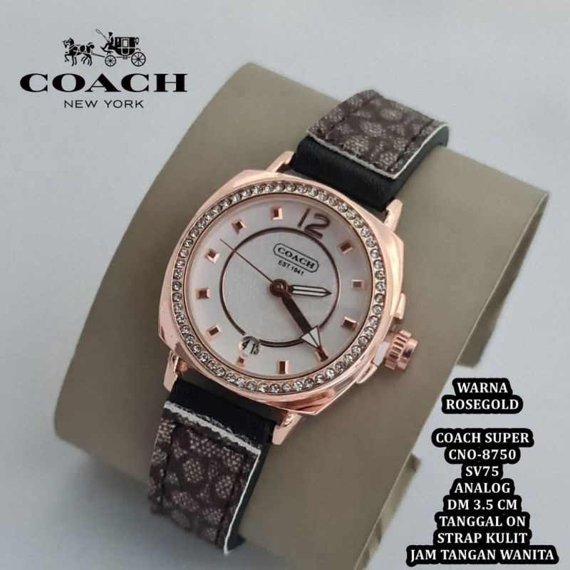 SUPER QUALITY COACH WANITA JAM TANGAN KULIT MATERIAL WOMEN STYLE BISNIS JAM TANGAN WANITA