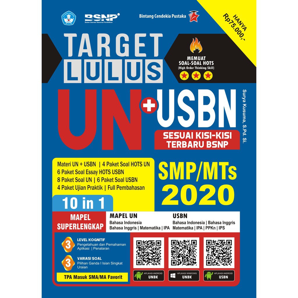Edu Penguin Buku Target Lulus UN+USBN SMP/MTs 2020-0