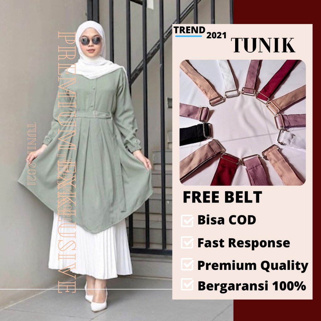 New PPROMO Baju Tunik (WARDAH) Rempel/Tunik Wanita/Tunik Murah/Tunik Kekinian/Tunik rok/Atasan rok p