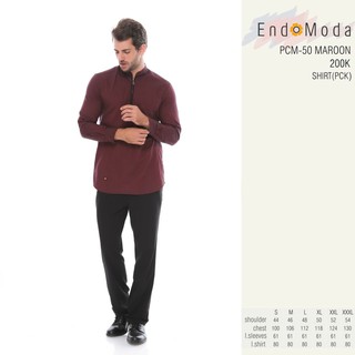 ENDOMODA PCM 50 Baju  Koko  Pria Dewasa Lengan Panjang 