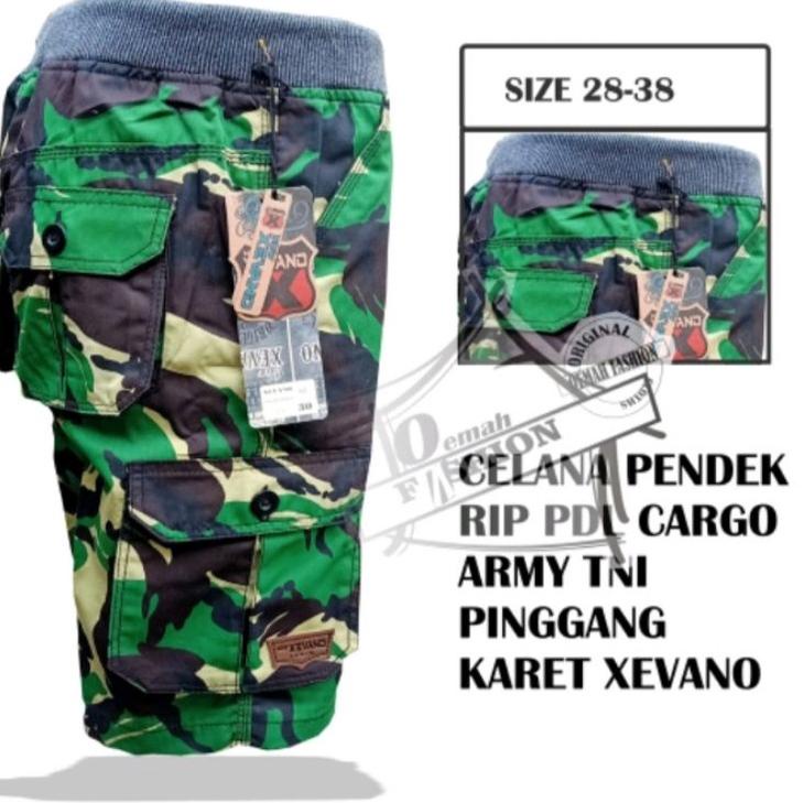 Siap Kirim celana pendek pria cargo rib army xevano terlaris