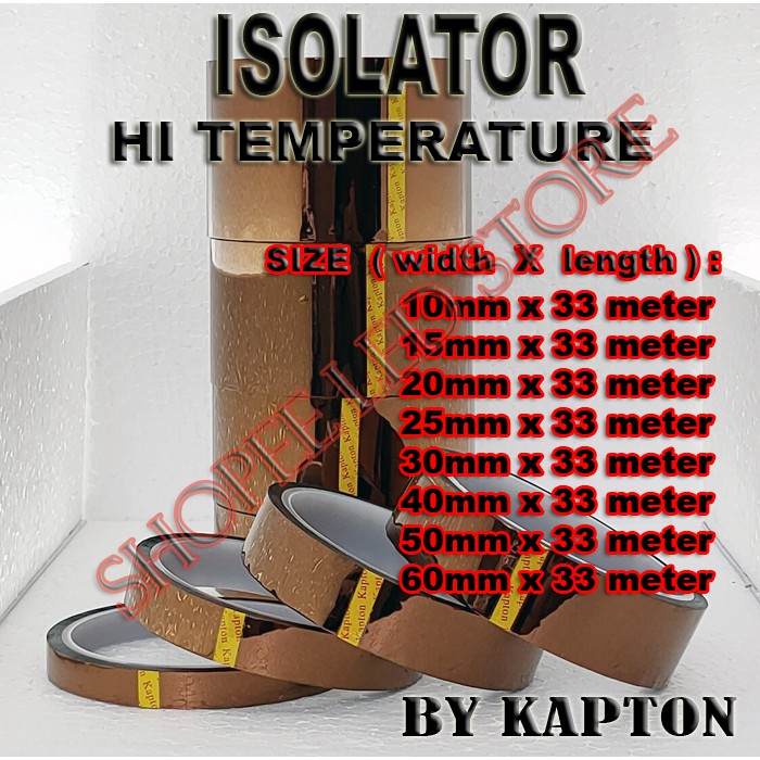 HI TEMPERATUR ISOLATOR KAPTON TAPE FOR HPL LED COB DIY LAMPU SOROT AQUASCAPE