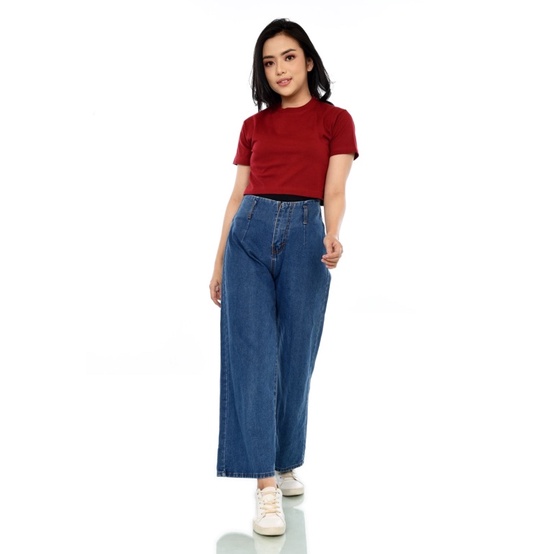 KAOS CROP TOP POLOS TEBAL TIDAK NERAWANG COTTON 24S CROP TEE BAJU WANITA CROPTOP