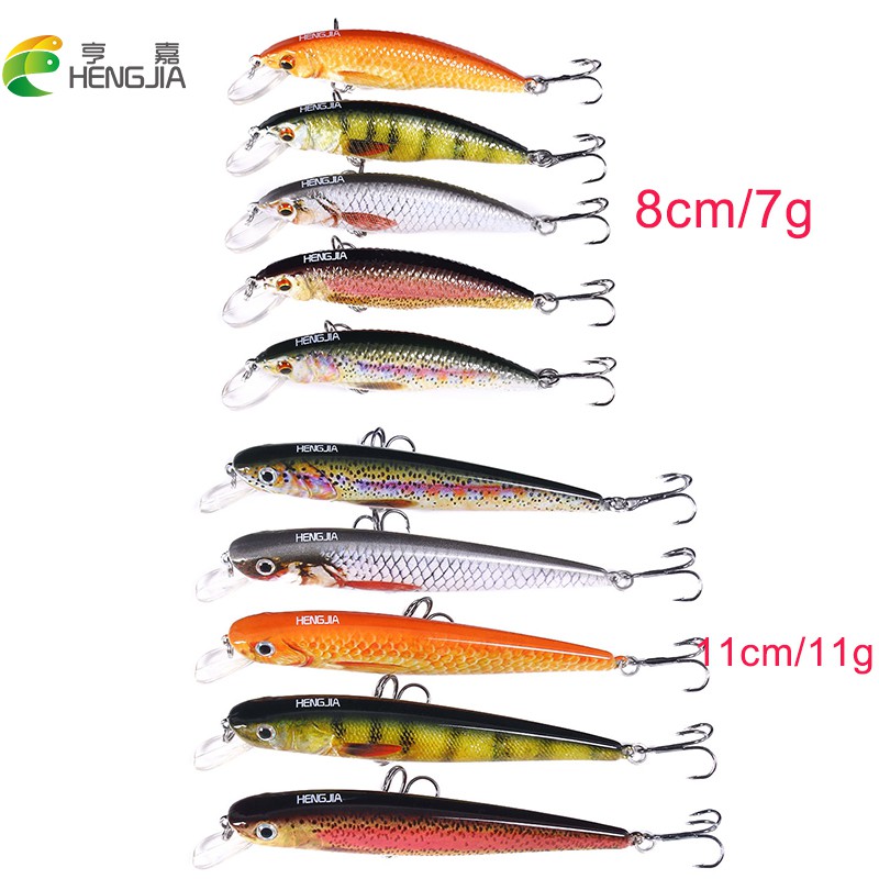 Hengjia Umpan Pancing Hard Bait Bentuk Ikan Imitasi 3D Ukuran 8CM 7G