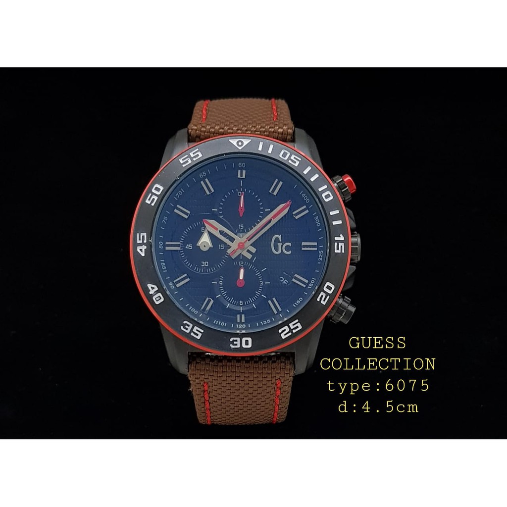 promo Guess Collection GC6075 jam tangan pria tanggal aktif chrono aktif stopwatch d:4.5cm + box