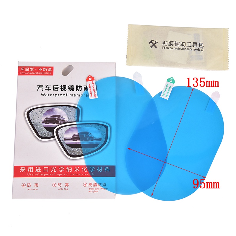 # Kaos T-Shirt Wanita Lengan Pendek Motif Print #2pcs Stiker Film Anti Kabut / Hujan Untuk Kaca Spion Mobil