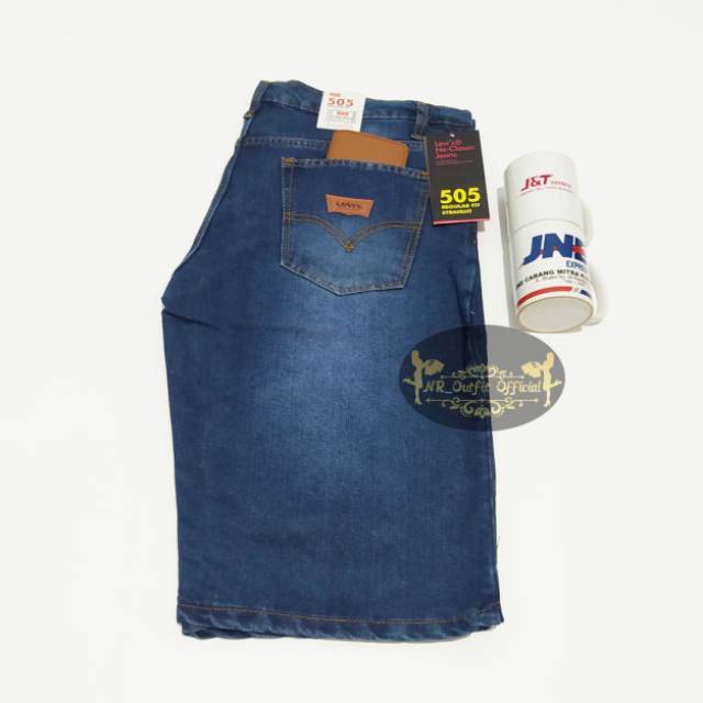 Celana Jeans Pendek Borju Pria Big Size Cowok Jumbo Reguler Kombor NR_Outfit Official COD