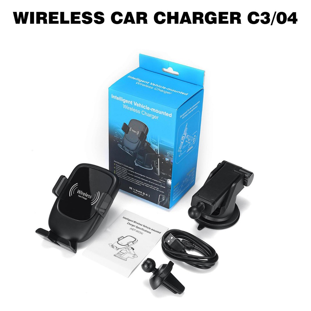 Car Holder Wireless Charger C3 Holder AC Mobil Universal