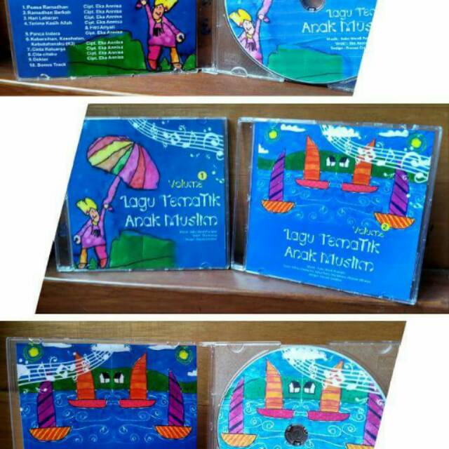 Cd isi 2 keping kaset lagu anak tematik muslim tk balita